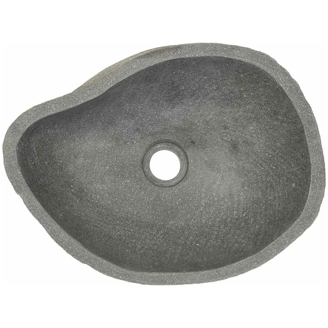 Handfat flodsten oval (37-46)x(29-36) cm vidaXL (37 - 46) x (29 - 36) x 15 cm – bild 7