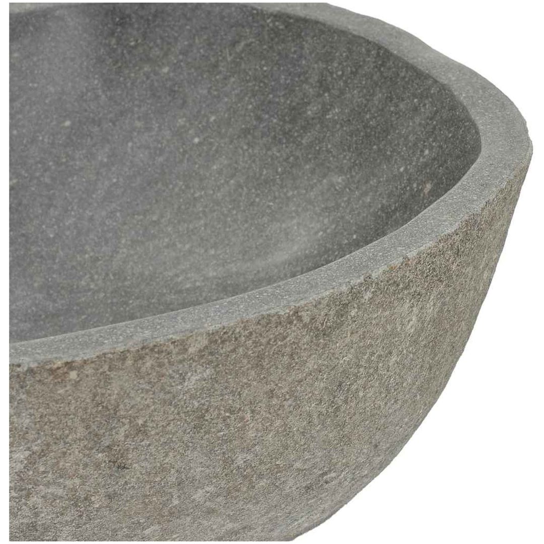 Handfat flodsten oval (37-46)x(29-36) cm vidaXL (37 - 46) x (29 - 36) x 15 cm – bild 8