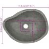 Handfat flodsten oval (37-46)x(29-36) cm vidaXL (37 - 46) x (29 - 36) x 15 cm – miniatyr 9