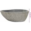 Handfat flodsten oval (37-46)x(29-36) cm vidaXL (37 - 46) x (29 - 36) x 15 cm – miniatyr 10