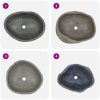 Handfat flodsten oval (45-53)x(34-41) cm vidaXL (45 - 53) x (34 - 41) x 15 cm – miniatyr 5