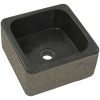 Handfat flodsten svart vidaXL 30 x 30 x 15 cm – miniatyr 2