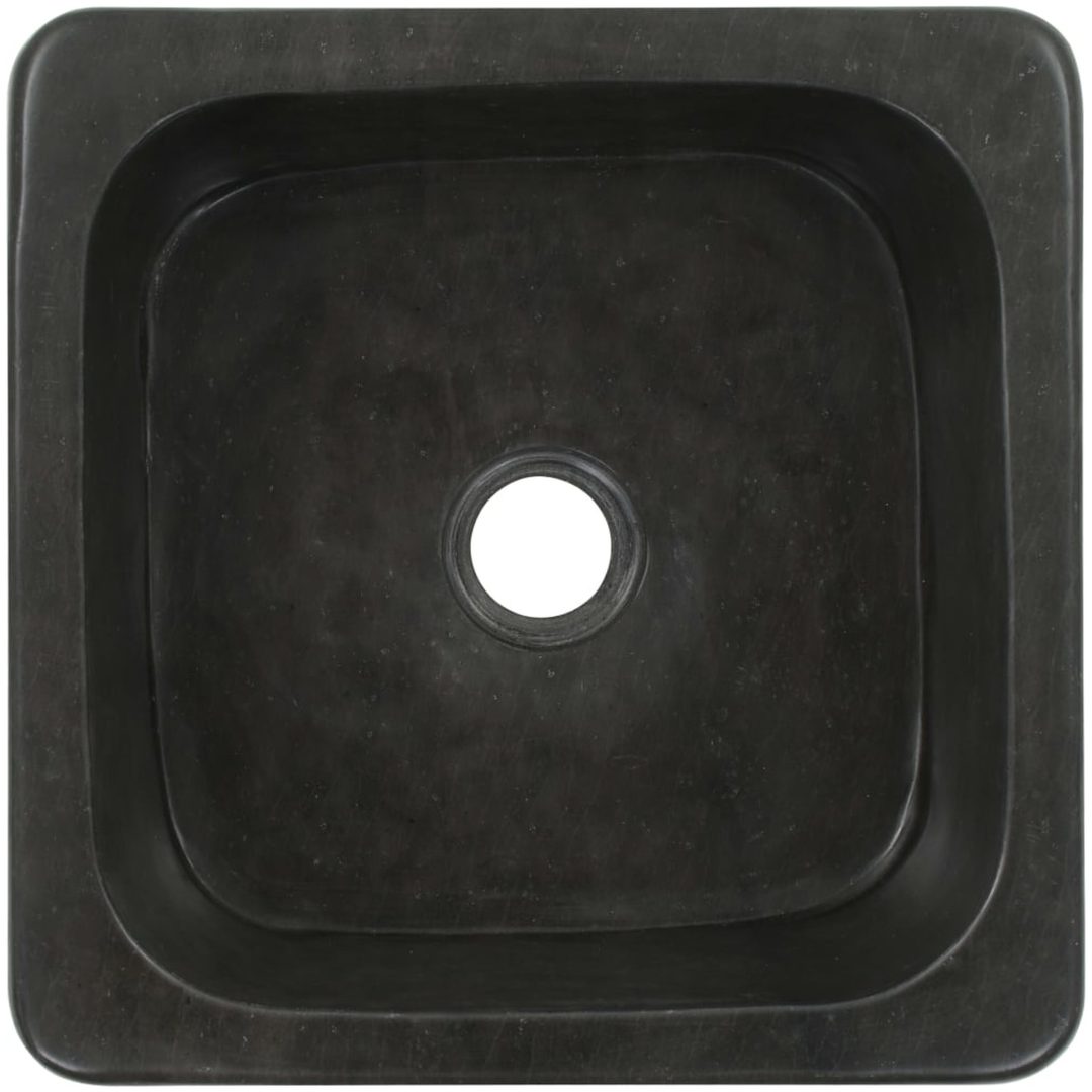 Handfat flodsten svart vidaXL 30 x 30 x 15 cm – bild 4