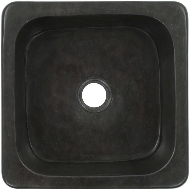 Handfat flodsten svart vidaXL 30 x 30 x 15 cm – bild 4