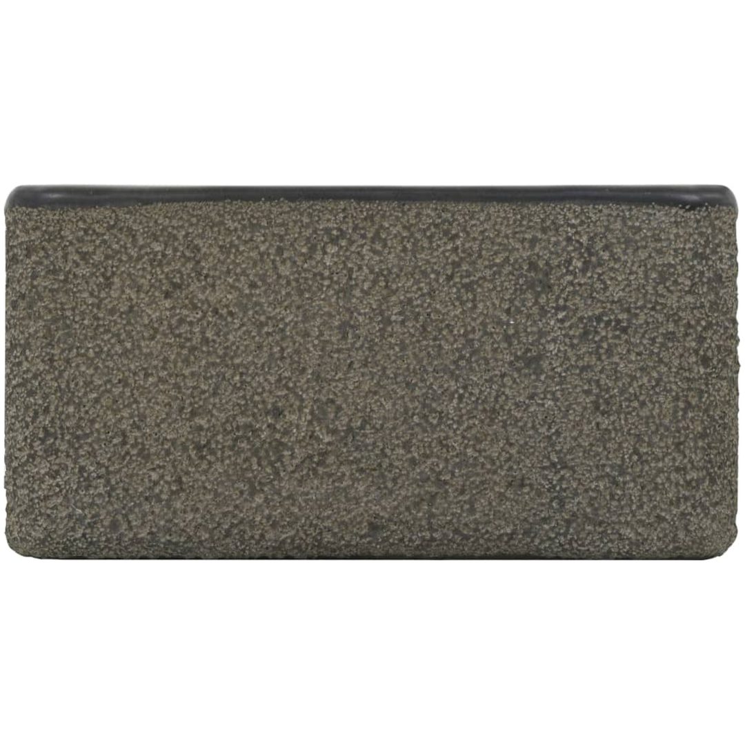 Handfat flodsten svart vidaXL 30 x 30 x 15 cm – bild 5