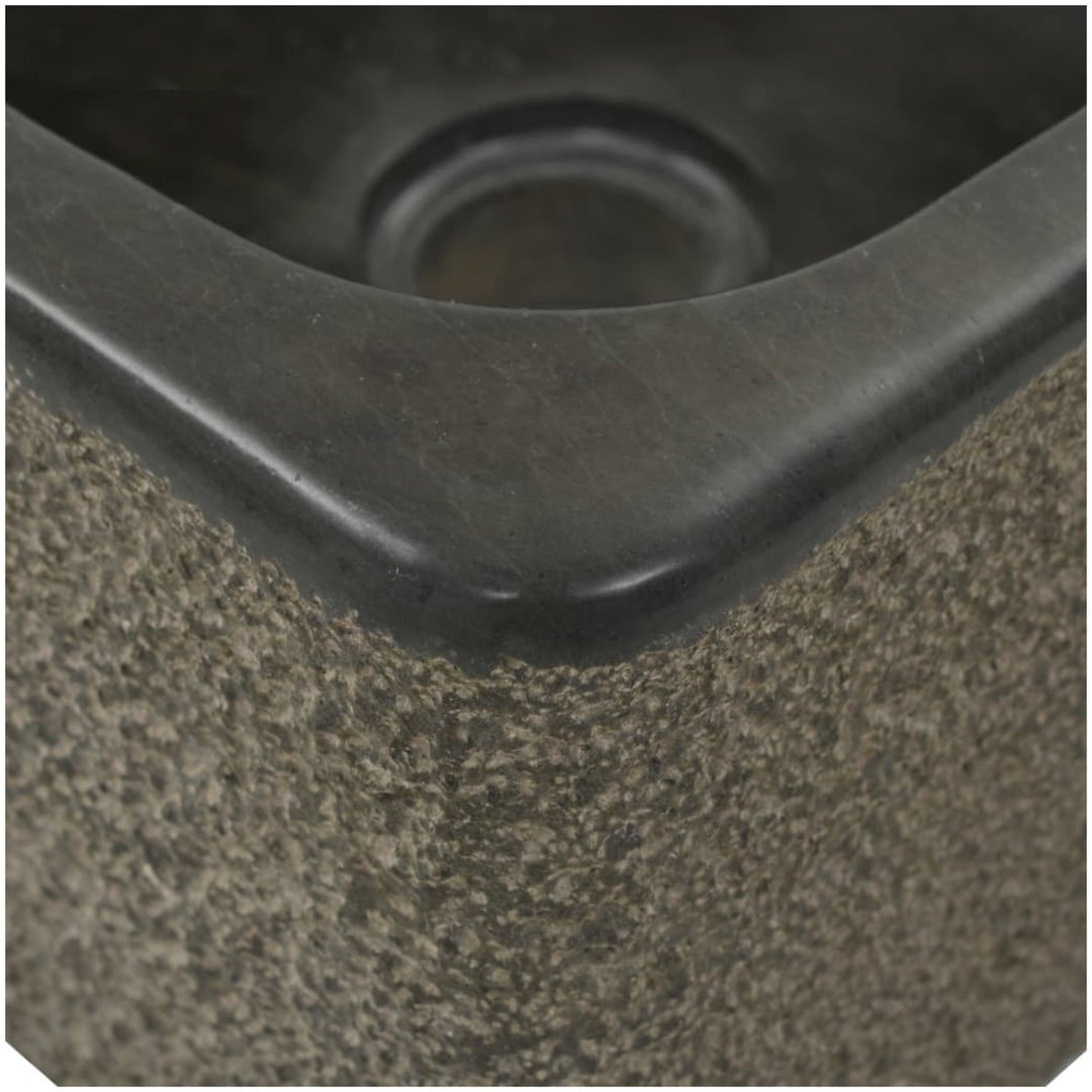 Handfat flodsten svart vidaXL 30 x 30 x 15 cm – bild 6