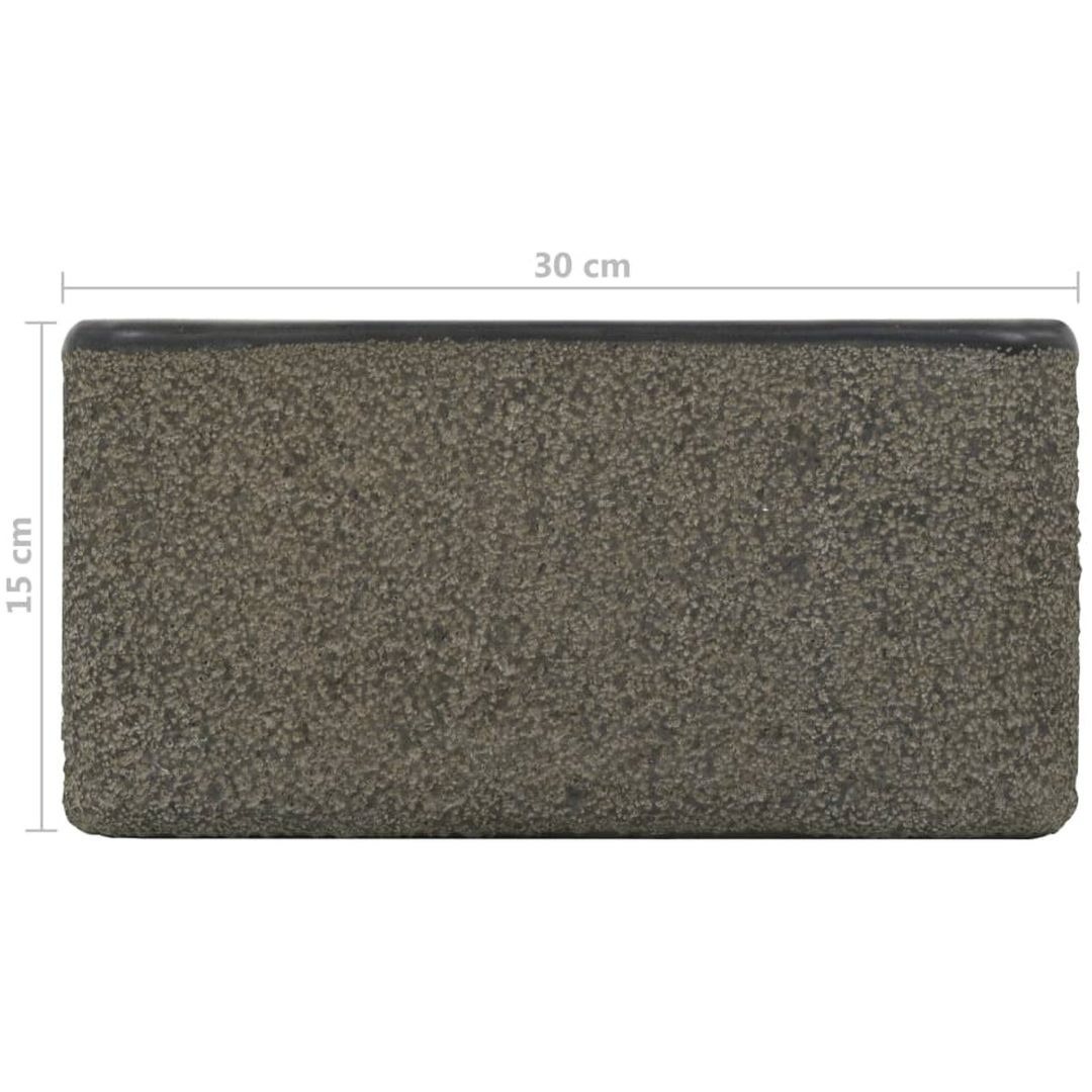 Handfat flodsten svart vidaXL 30 x 30 x 15 cm – bild 9