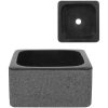 Handfat flodsten svart vidaXL 30 x 30 x 15 cm – miniatyr 1