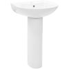 Handfat fristående med piedestal keramik 520x440x190 cm vit vidaXL – miniatyr 2