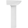 Handfat fristående med piedestal keramik 520x440x190 cm vit vidaXL – miniatyr 4