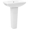 Handfat fristående med piedestal keramik 580x470x200 mm vit vidaXL – miniatyr 2