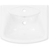 Handfat fristående med piedestal keramik 580x470x200 mm vit vidaXL – miniatyr 5