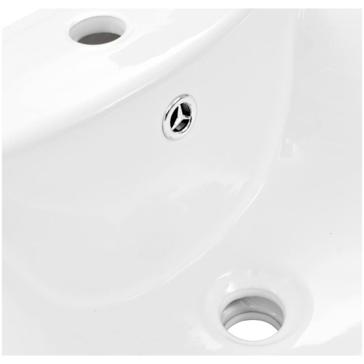 Handfat fristående med piedestal keramik 580x470x200 mm vit vidaXL – bild 6
