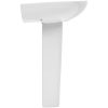 Handfat fristående med piedestal keramik 650x520x200 mm vit vidaXL – miniatyr 4