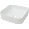 Handfat fyrkantig keramik vit 39x39x13,5 cm vidaXL – miniatyr 2