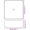 Handfat fyrkantig keramik vit 39x39x13,5 cm vidaXL – miniatyr 4