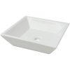 Handfat fyrkantig keramik vit 41,5x41,5x12 cm vidaXL – miniatyr 2