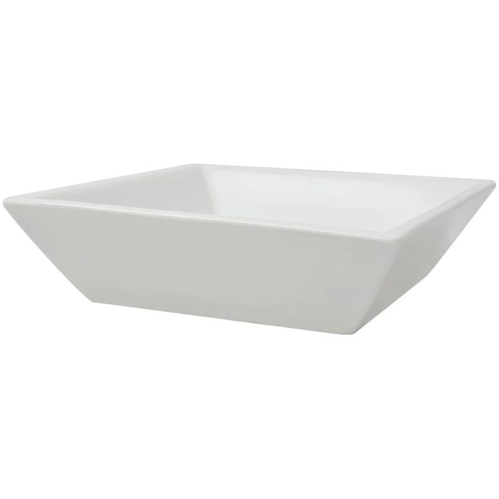 Handfat fyrkantig keramik vit 41,5x41,5x12 cm vidaXL – bild 3