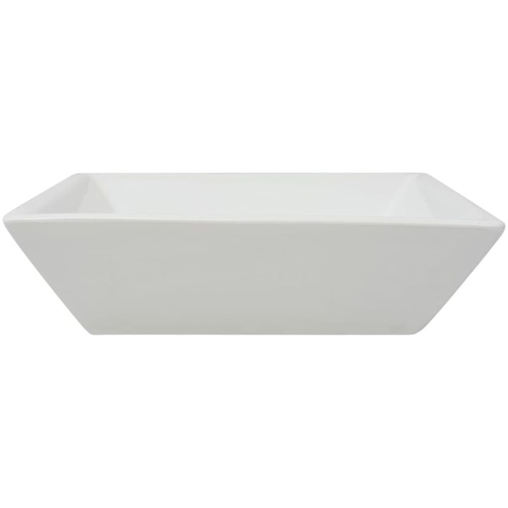 Handfat fyrkantig keramik vit 41,5x41,5x12 cm vidaXL – bild 4