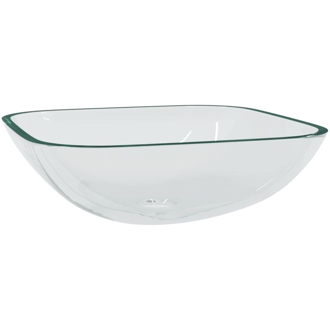 Handfat glas 42x42x14 cm transparent vidaXL – bild 2