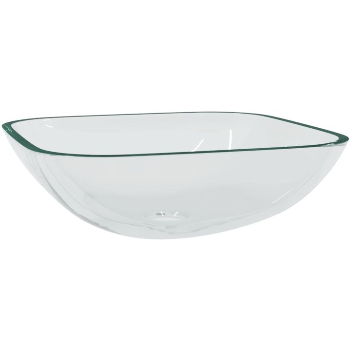 Handfat glas 42x42x14 cm transparent vidaXL – bild 2
