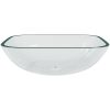 Handfat glas 42x42x14 cm transparent vidaXL – miniatyr 3