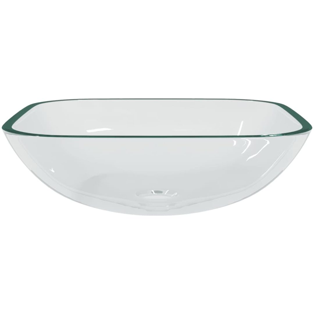 Handfat glas 42x42x14 cm transparent vidaXL – bild 3