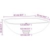 Handfat glas 42x42x14 cm transparent vidaXL – miniatyr 6
