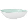 Handfat glas 42x42x14 cm vit vidaXL – miniatyr 2