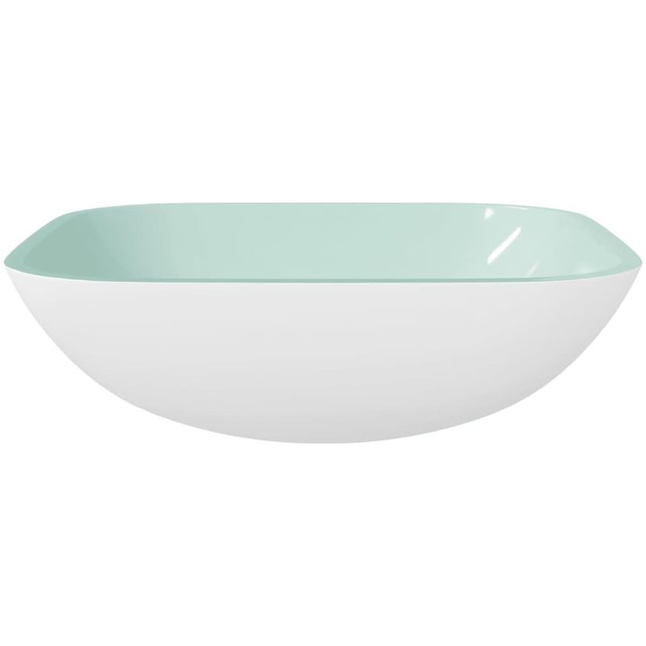 Handfat glas 42x42x14 cm vit vidaXL – bild 3