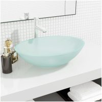 Handfat glas 50x37x14 cm frostat vidaXL