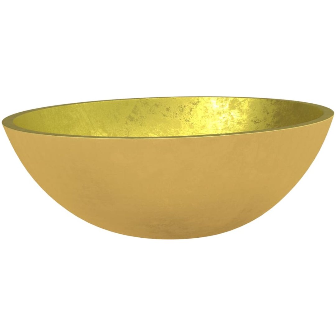 Handfat glas 50x37x14 cm guld vidaXL – bild 2