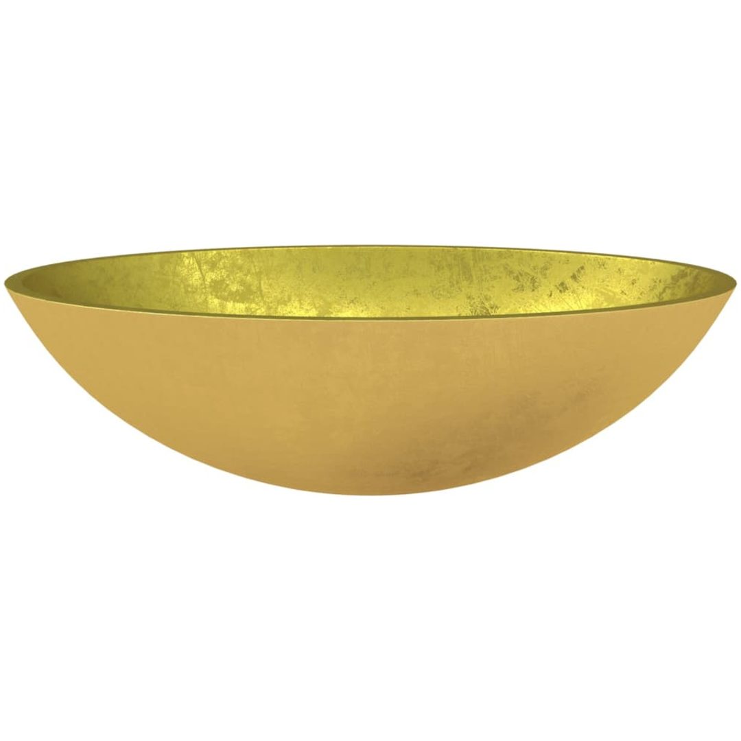Handfat glas 50x37x14 cm guld vidaXL – bild 3