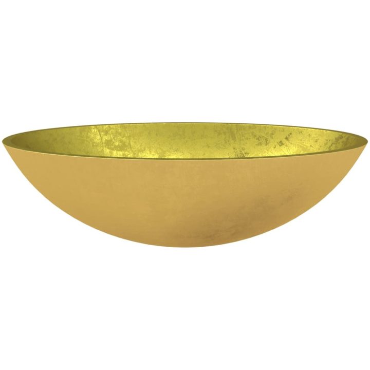 Handfat glas 50x37x14 cm guld vidaXL – bild 3