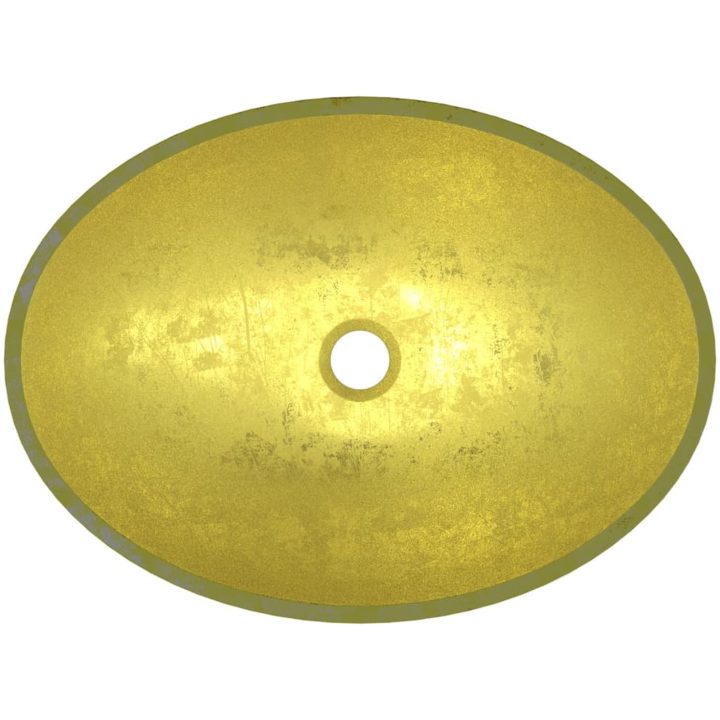 Handfat glas 50x37x14 cm guld vidaXL – bild 5