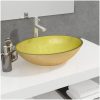 Handfat glas 50x37x14 cm guld vidaXL – miniatyr 1