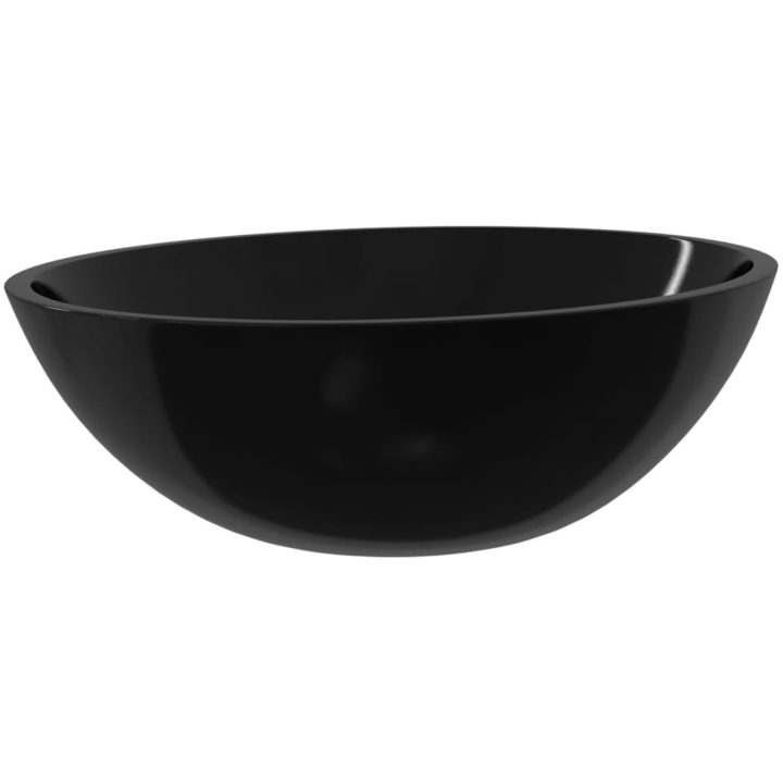 Handfat glas 50x37x14 cm svart vidaXL – bild 2