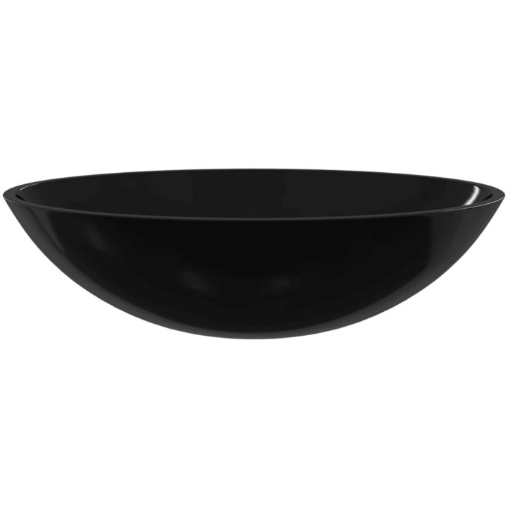 Handfat glas 50x37x14 cm svart vidaXL – bild 3