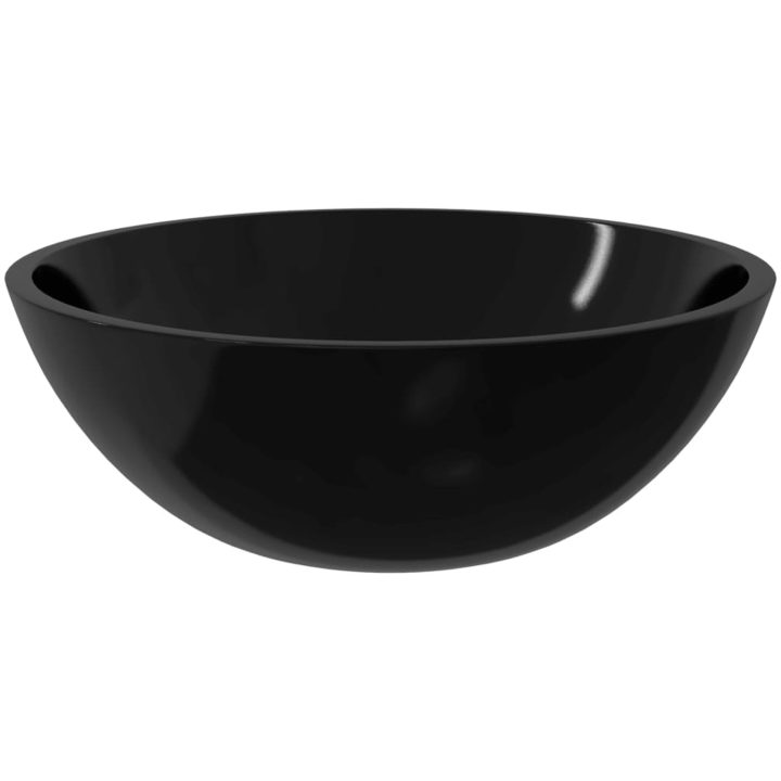 Handfat glas 50x37x14 cm svart vidaXL – bild 4