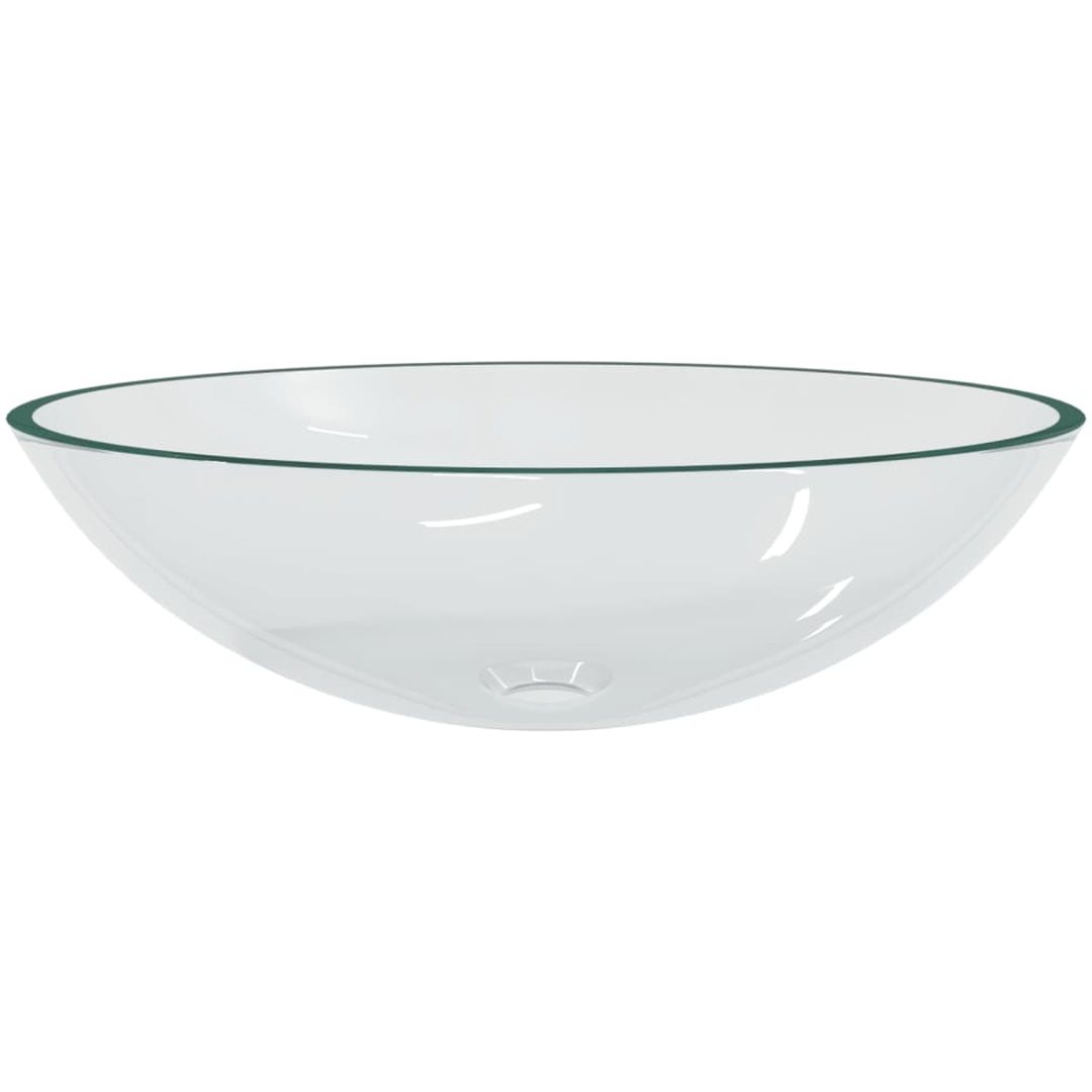 Handfat glas 50x37x14 cm transparent vidaXL – bild 3
