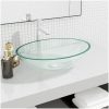Handfat glas 50x37x14 cm transparent vidaXL – miniatyr 1