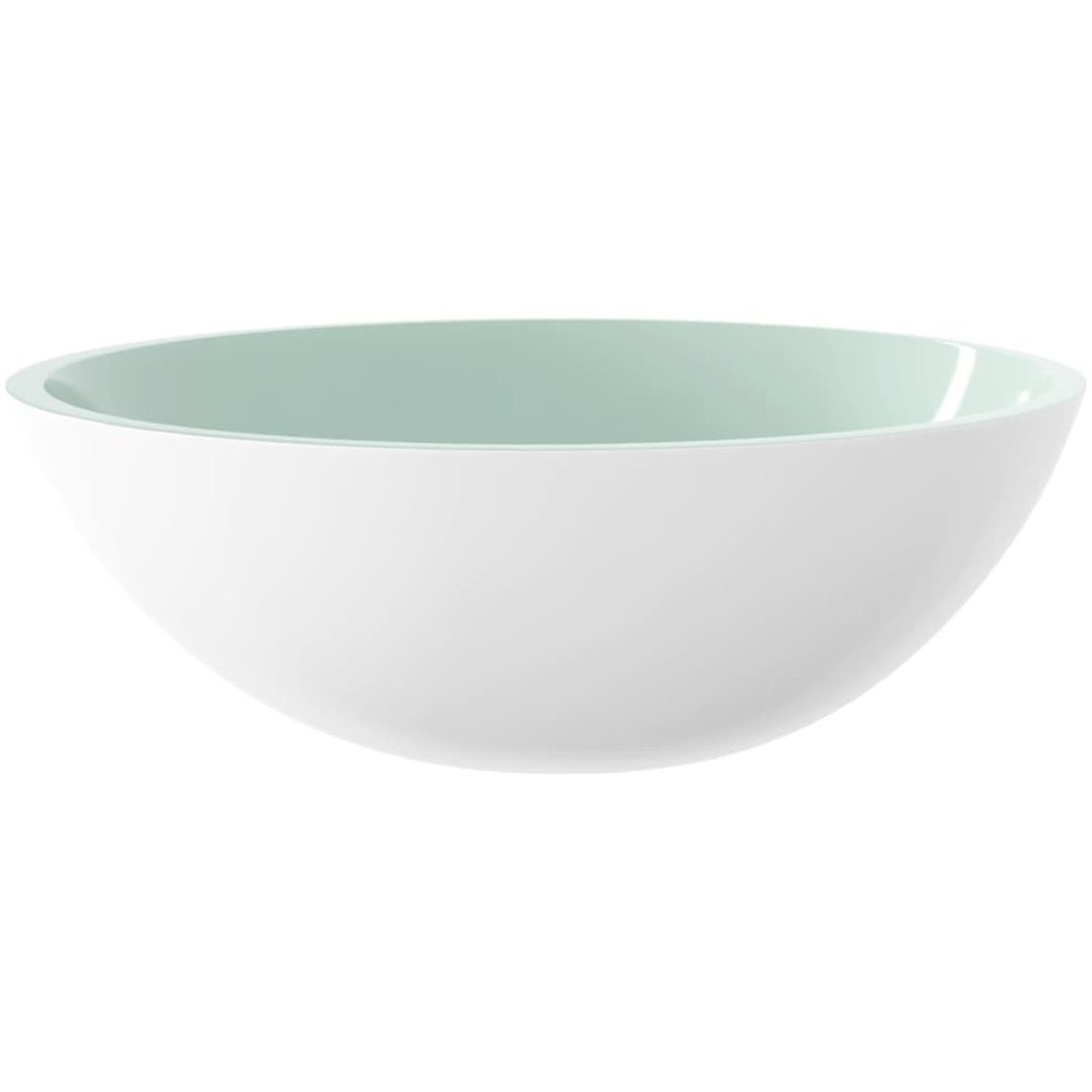 Handfat glas 50x37x14 cm vit vidaXL – bild 2