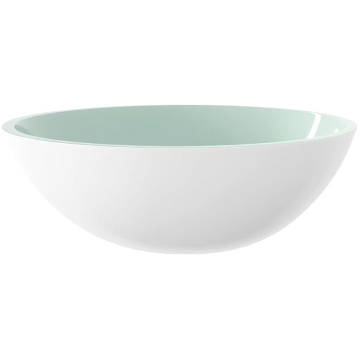 Handfat glas 50x37x14 cm vit vidaXL – bild 2
