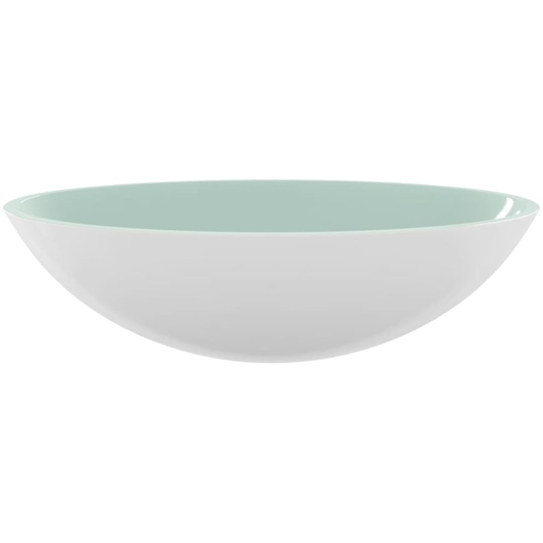 Handfat glas 50x37x14 cm vit vidaXL – bild 3