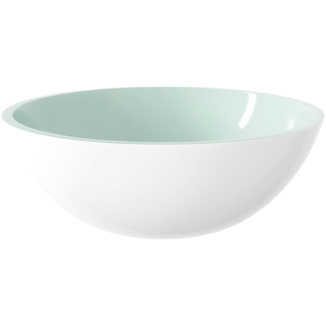 Handfat glas 50x37x14 cm vit vidaXL – bild 4