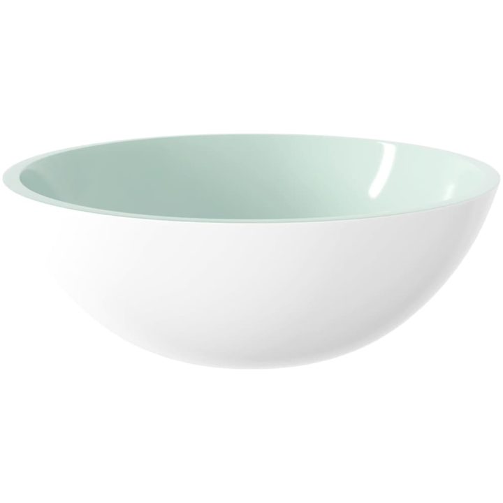 Handfat glas 50x37x14 cm vit vidaXL – bild 4