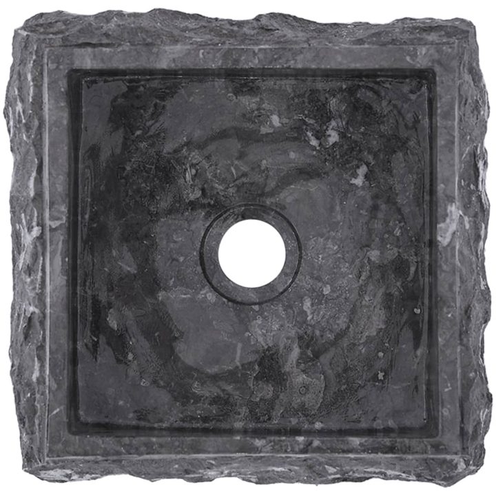 Handfat grå 30x30x13 cm marmor vidaXL – bild 11