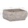 Handfat grå 30x30x13 cm marmor vidaXL – miniatyr 6