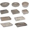Handfat grå 30x30x13 cm marmor vidaXL – miniatyr 7