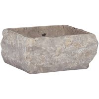 Handfat grå 30x30x13 cm marmor vidaXL